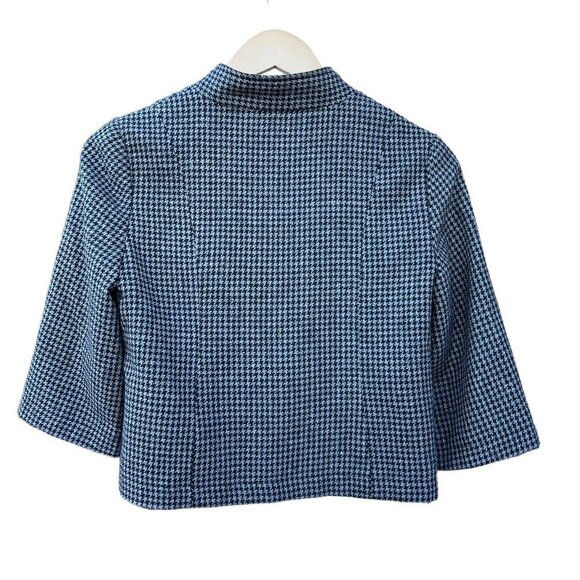 Emmelee Pea Coat Gray Houndstooth Collared Jacket Size M - Picture 2 of 10